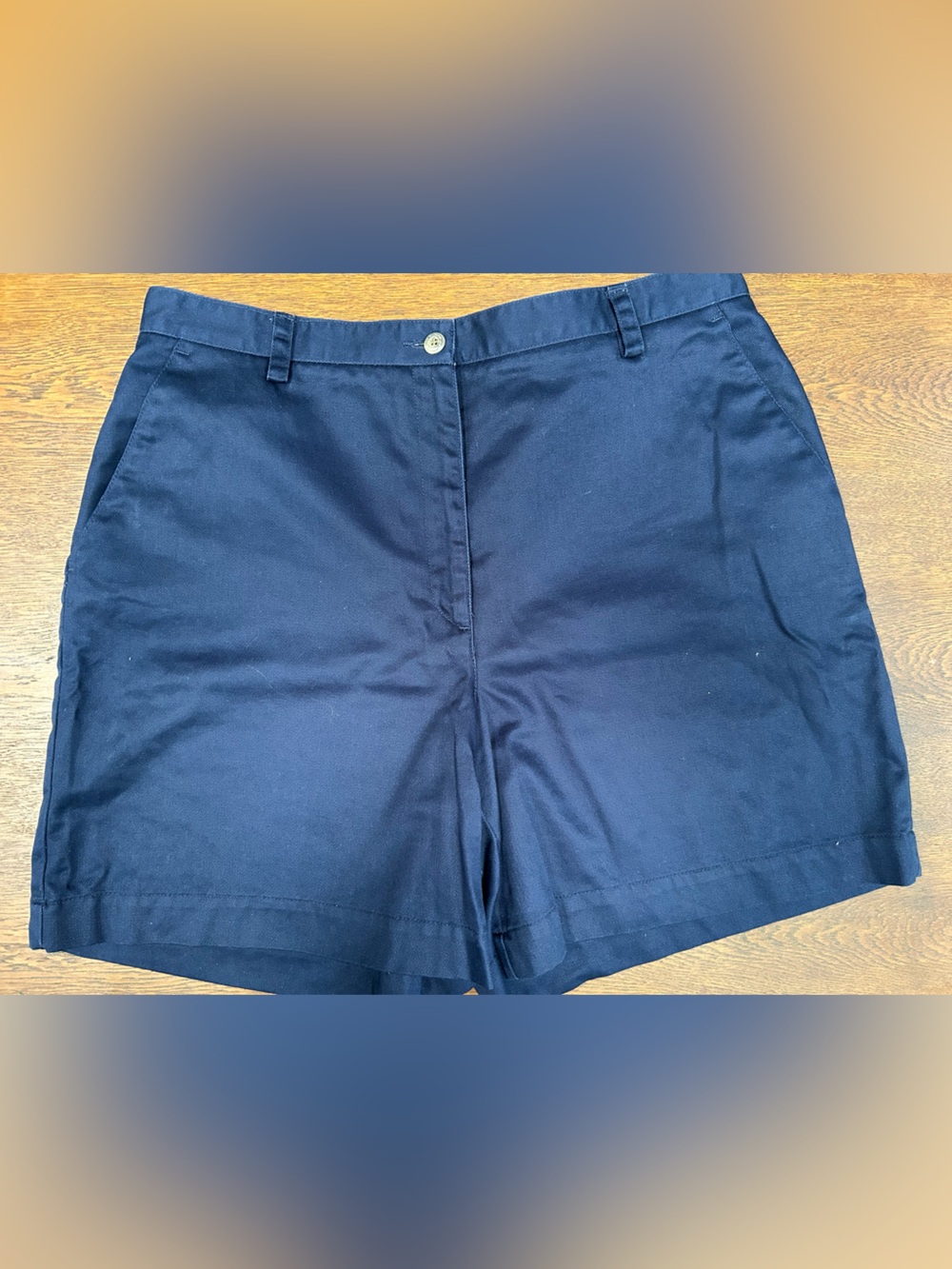 Liz Claiborne Navy Blue Tailored Women's Shorts, 16P. Button, zip fly. Like new.